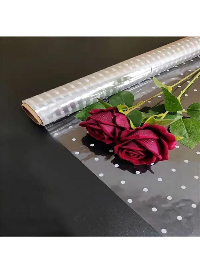 ورق تغليف سيلوفان منقط 15.75 × 1181.1 بوصة - لفافة ورق تغليف هدايا مزخرف ومتين - Image 2